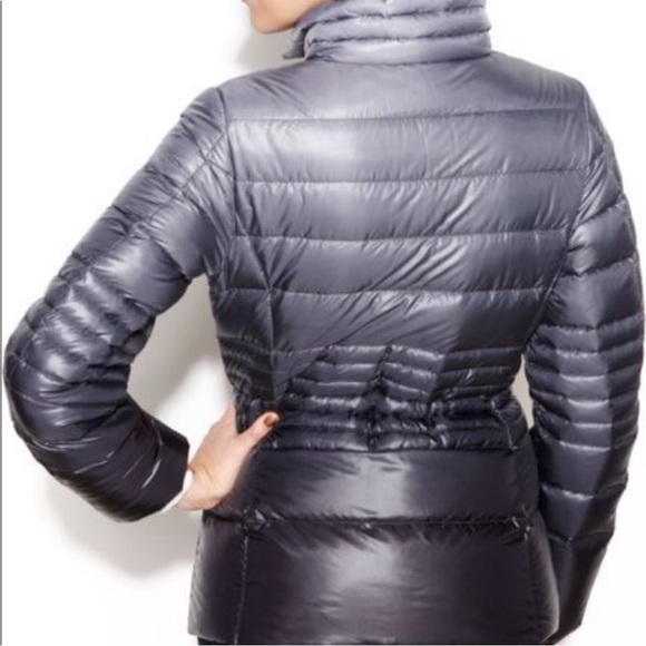 Kensie Quilted Ombré Purple Gray Shiny Puffer Jacket Coat Size Small - Picture 3 of 16